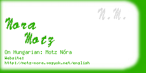 nora motz business card